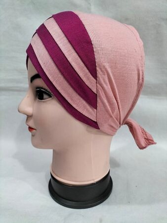 Criss Cross Multi Color Tie Back Bonnet – Tea Pink and Pink