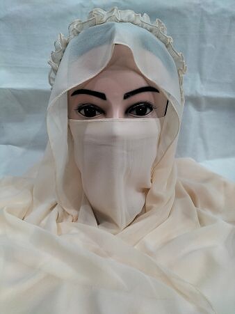 Crown Ready to Wear Niqab - Cream Crown Ready to Wear Niqab - Cream
