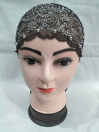 Fancy Lace Cap - Dark Brown