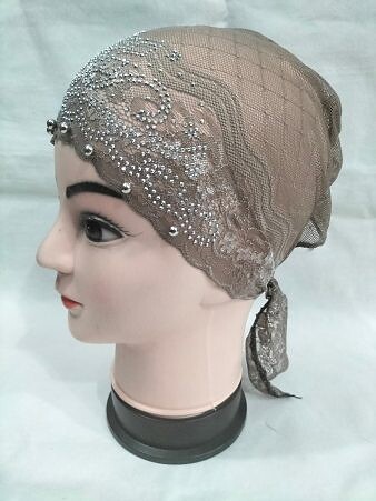 Fancy Lace Cap - Dirty Brown