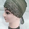 Fancy Lace Cap - Forest Green