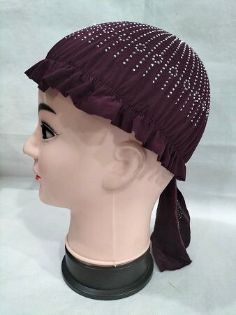 Kids Fancy Cap - Burgundy