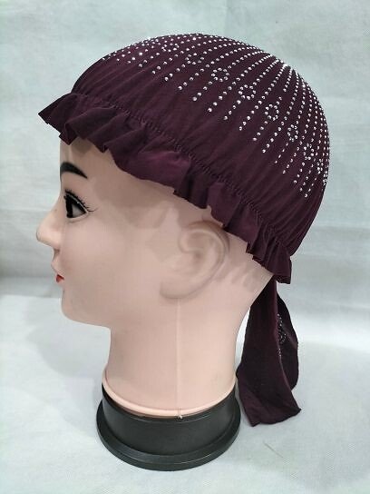 Kids Fancy Cap - Burgundy