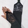 Net Fancy Sleeves - Black