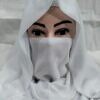 Plain Niqab Ready to Wear - Bright White