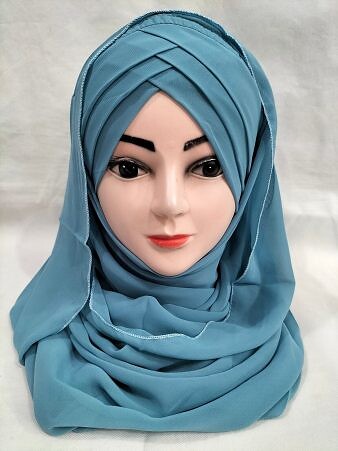 Plain Criss Cross Ready To Wear - Light Denim Plain Criss Cross Ready To Wear - Light Denim