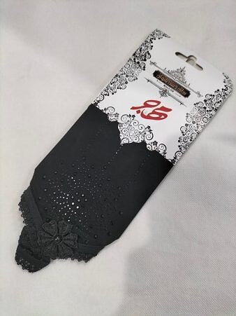 Fancy Sleeves with Stones - Black