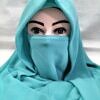Plain Niqab Ready to Wear - Turquoise