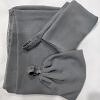 Three Piece Matching Hijab Set - Dark Grey Three Piece Matching Hijab Set - Dark Grey