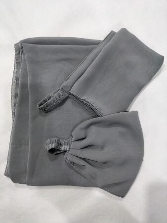 Three Piece Matching Hijab Set - Dark Grey Three Piece Matching Hijab Set - Dark Grey