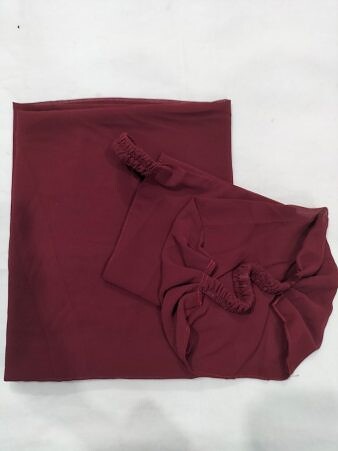 Three Piece Matching Hijab Set - Maroon