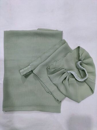 Three Piece Matching Hijab Set – Olive Green Three Piece Matching Hijab Set – Olive Green