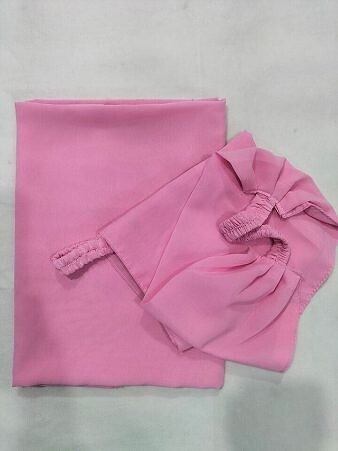 Three Piece Matching Hijab Set - Pink Three Piece Matching Hijab Set - Pink