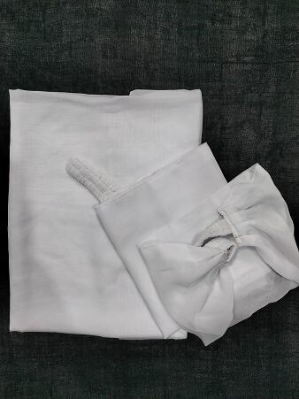 Plain Three Piece Matching Hijab Set - Bright White