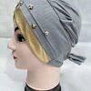Fancy Criss Cross Tie Back Bonnet - Grey
