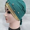 Fancy Criss Cross Tie Back Bonnet - Turquoise