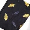 Gold Leaf Lawn Scarf - Black Gold Leaf Lawn Scarf - Black