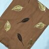 gold leaf lawn scarf caramel brown