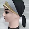 Golden Fancy Tie Back Bonnet - Grey and Black