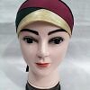 Golden Fancy Tie Back Bonnet - Maroon and Black