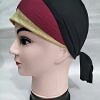 Golden Fancy Tie Back Bonnet - Maroon and Black