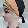 Golden Fancy Tie Back Bonnet - Peach and Green