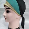 Golden Fancy Tie Back Bonnet - Turquoise and Camel