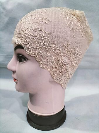 Lace Hijab Band - Light Gold