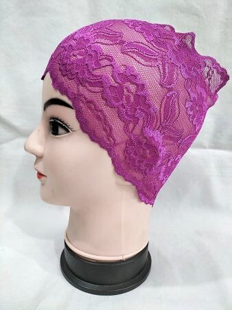 Lace Hijab Band - Magenta Lace Hijab Band - Magenta