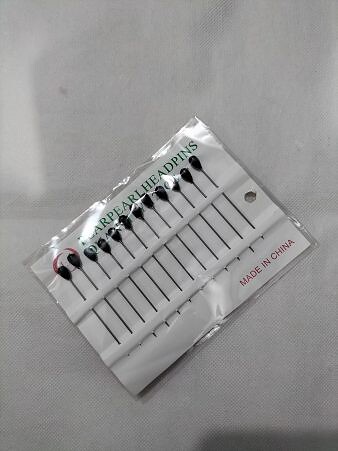 Large-Sized Straight Pins - Black Drops Large-Sized Straight Pins - Black Drops