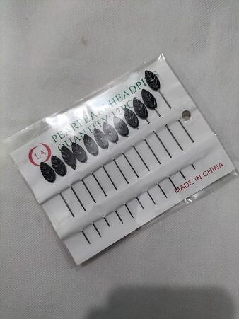 Large-Sized Straight Pins - Black Leaves Large-Sized Straight Pins - Black Leaves