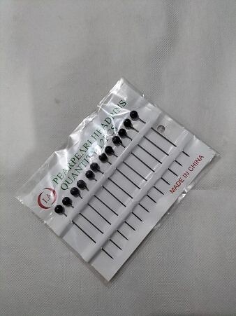 Large-Sized Straight Pins - Black Round Large-Sized Straight Pins - Black Round