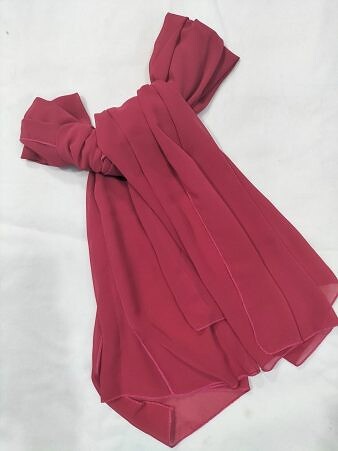 Plain Chiffon Scarf - Deep Pink