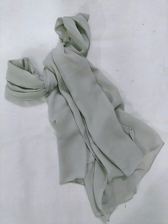 Plain Chiffon Scarf - Grey