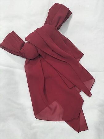 Plain Chiffon Scarf - Maroon
