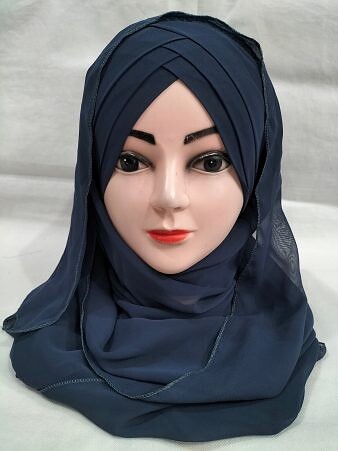 Plain Criss Cross Ready To Wear - Dark Grey