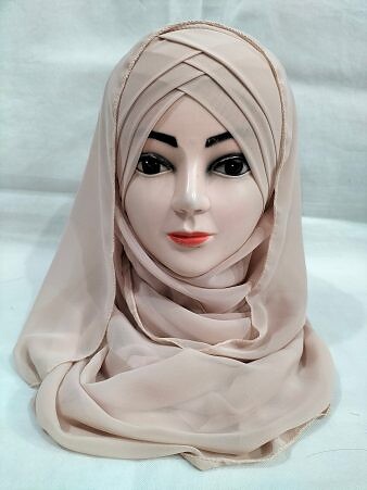 Plain Criss Cross Ready To Wear - Nude Brown