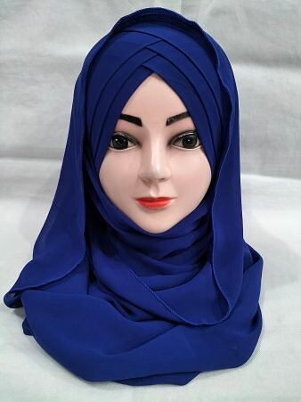 Plain Criss Cross Ready To Wear - Royal Blue