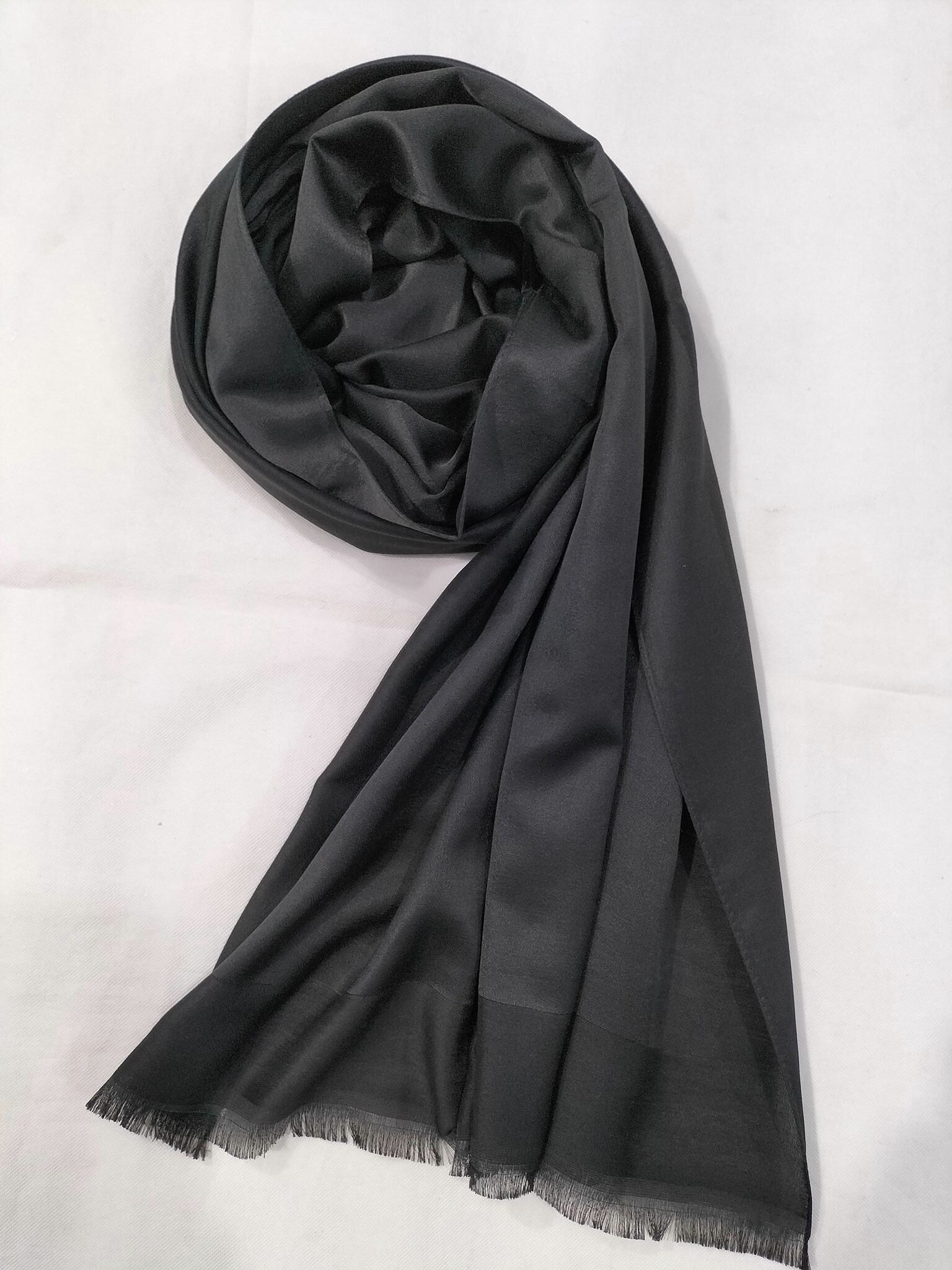 Double Shaded Viscose Scarf - Black - SuZain Hijabs