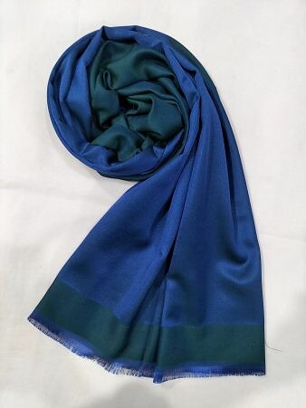 Double Shaded Viscose Scarf - Blue
