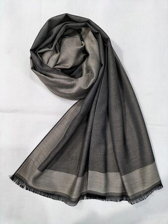 Double Shaded Viscose Scarf - Dark Grey