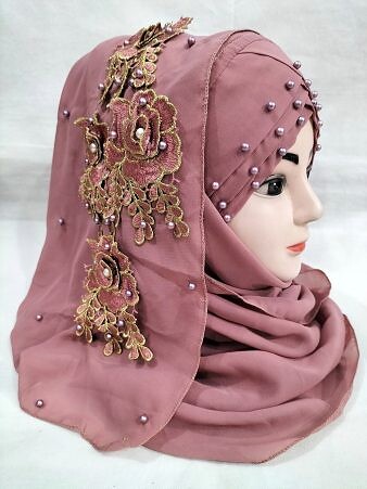 Pearl Ready to Wear with Matching Bunch - Grape Purple Pearl Ready to Wear with Matching Bunch - Grape Purple