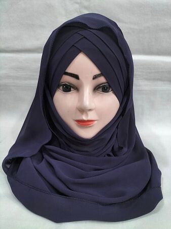 Plain Criss Cross Ready To Wear - Indigo