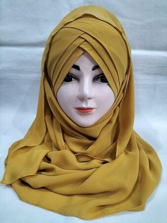 Plain Criss Cross Ready To Wear - Mustard