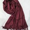 plain linen scarf with tassels burgundy