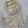 Plain Linen Scarf with Tassels - Cream Plain Linen Scarf with Tassels - Cream