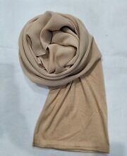 Chiffon Ready to Wear Hijab with Stitched Cap - Light Golden