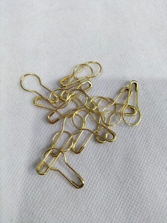 Coilless Bulb Snag Free Pins - Golden Pack of 12
