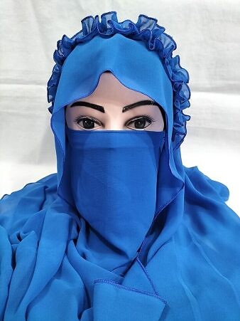 Crown Ready to Wear Niqab - Blue