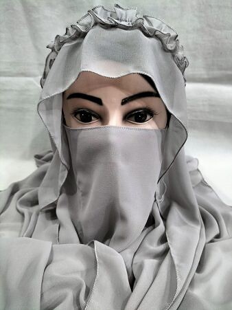 Crown Ready to Wear Niqab - Grey